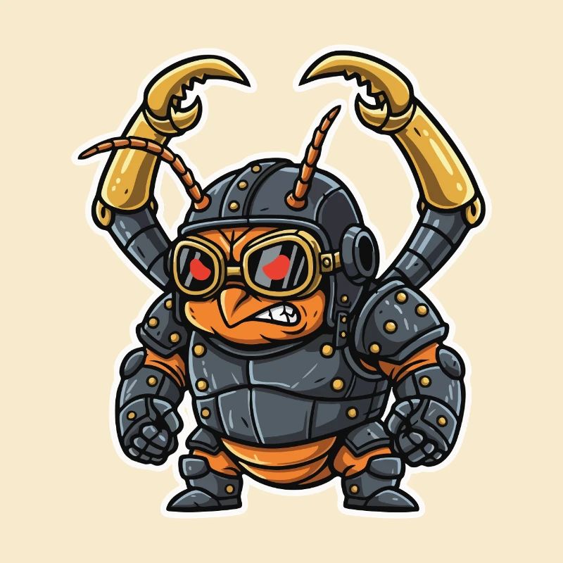 Fourmi de Combat Steampunk Armure Acier et Pinces