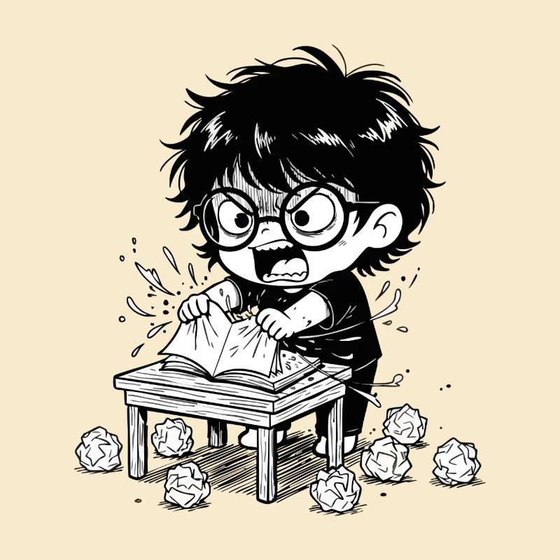 Child Anger Zerrissen Buchstudien