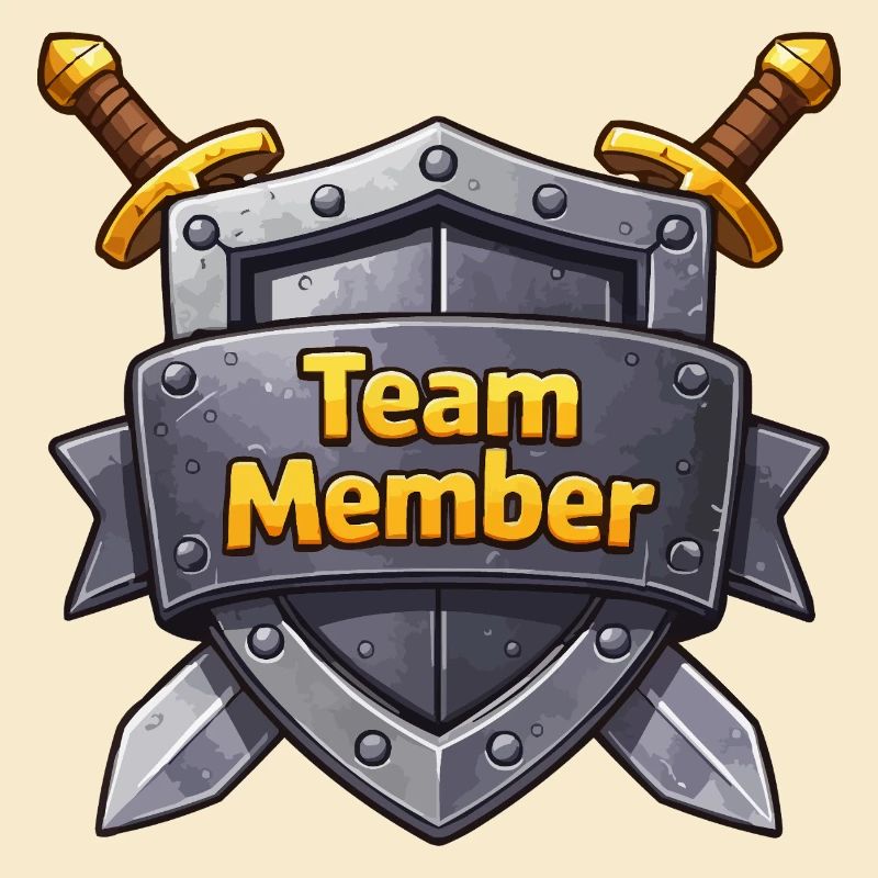 Team Member Schild Abzeichen