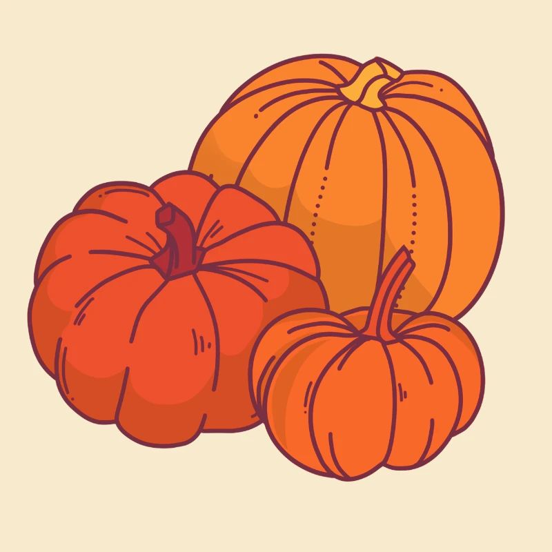 Cartoon Style Pumpkins