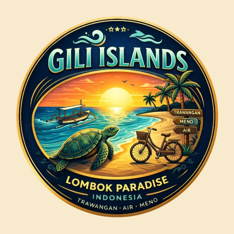 Gili Islands Sunset Turtle Tee