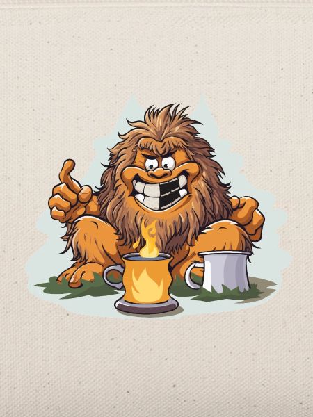Kaffee Yeti mit Feuerlust