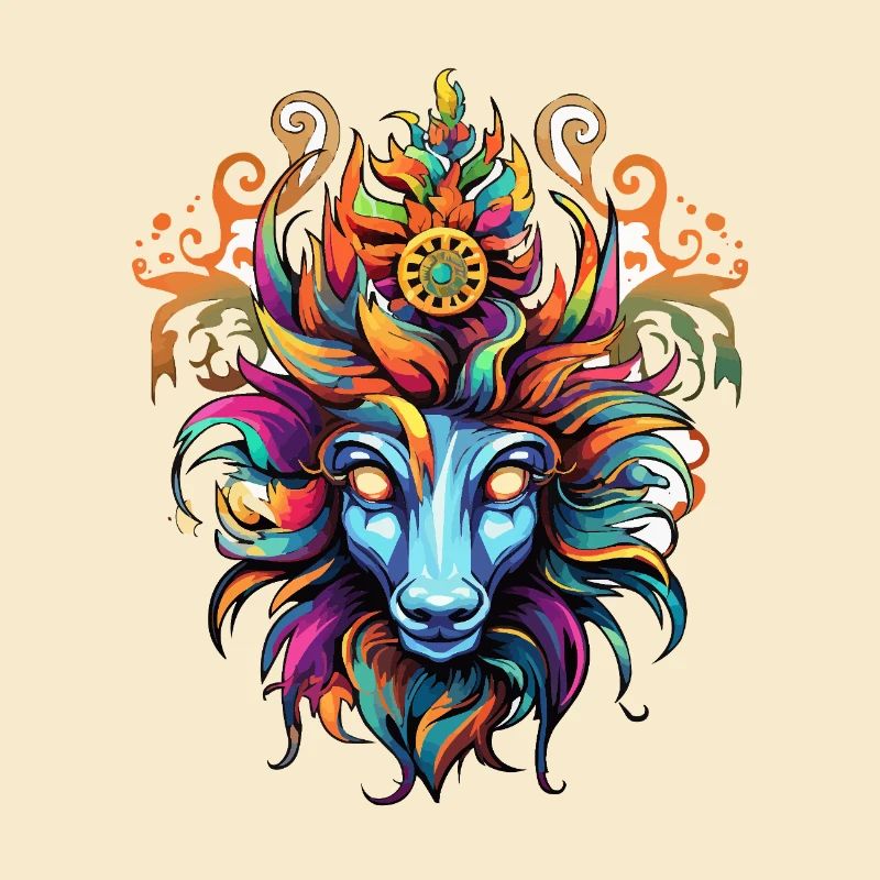 Colored Lion Head Volcanic Magic