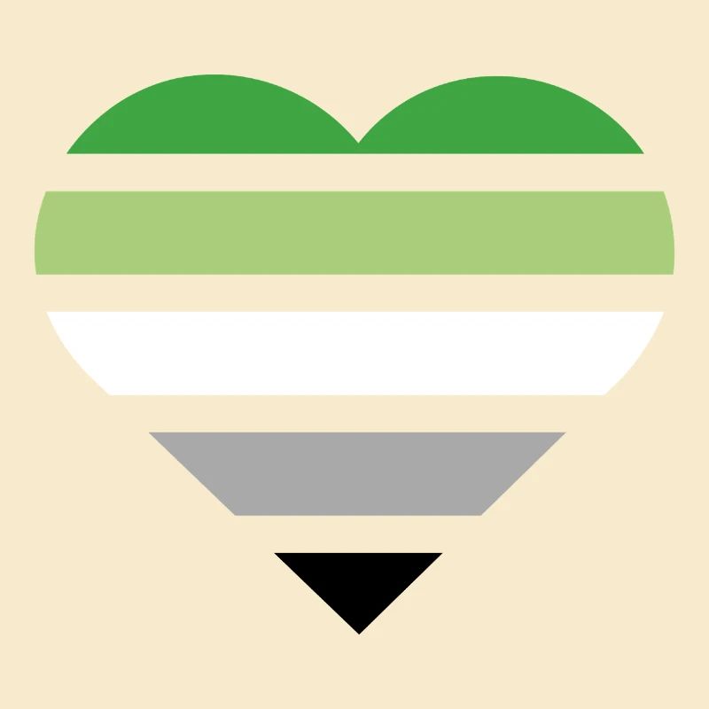 Pride Flag Heart · Aromantic