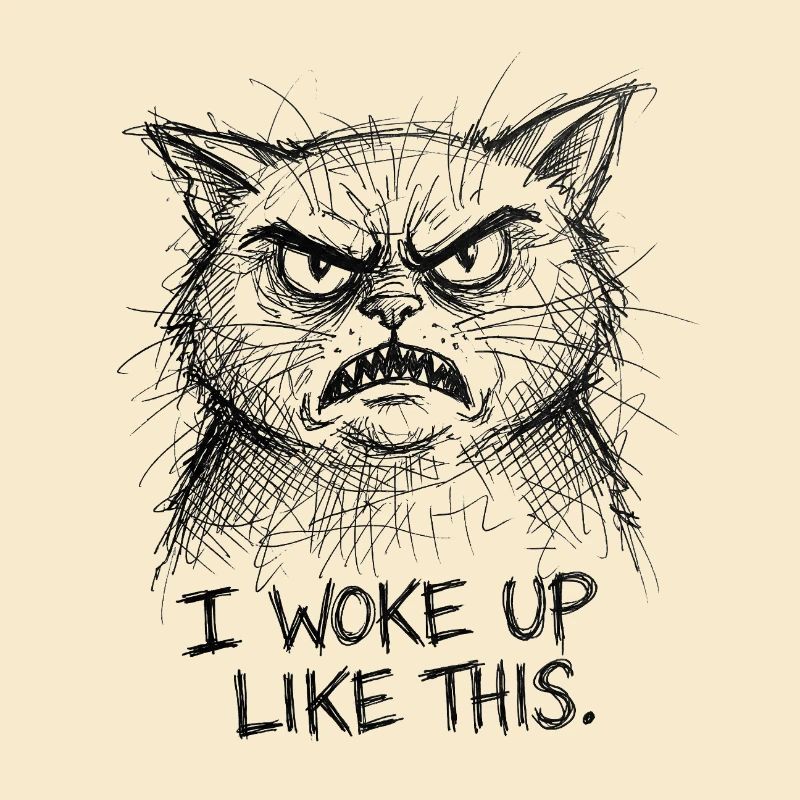 Wütige Katzen-Scribble
