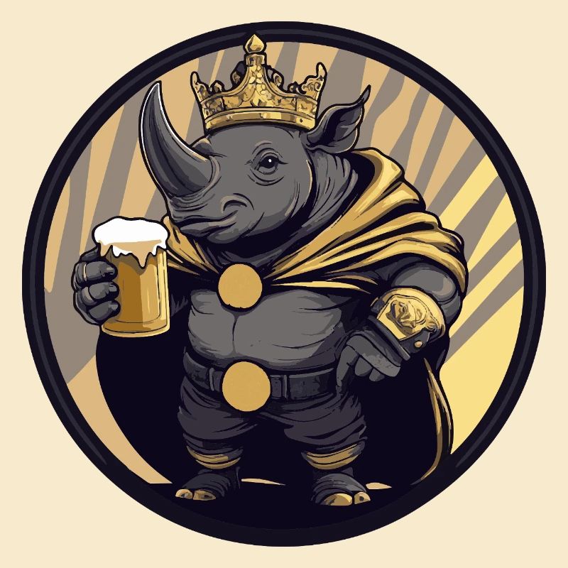 Nashorn Bier Lustig