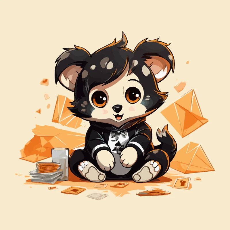 Luxus-Panda mit Geldsäcken