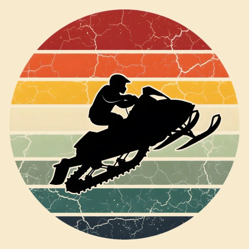 Snowmobile gift Retro snowmobile