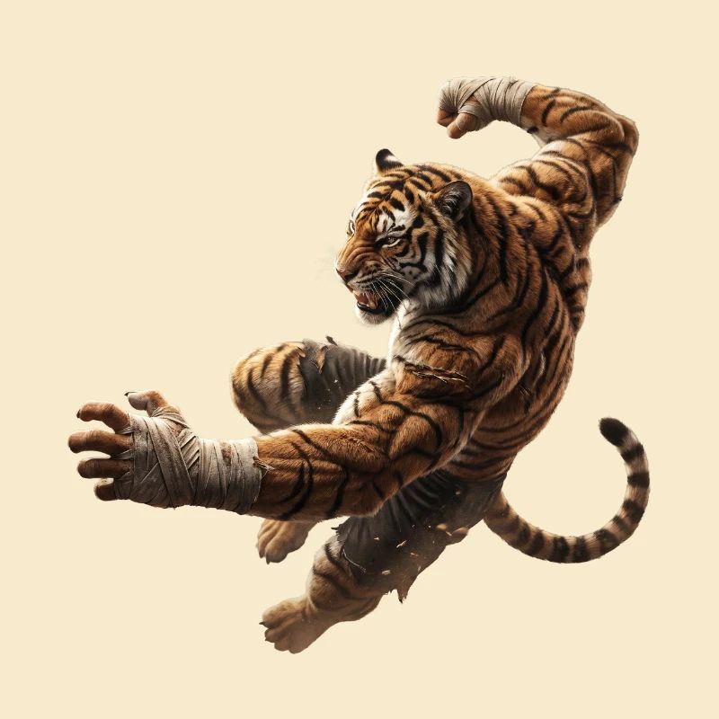 Springender Tiger 