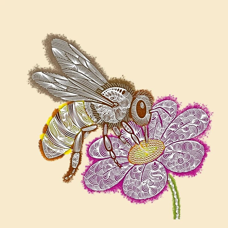 Zentangle-Biene