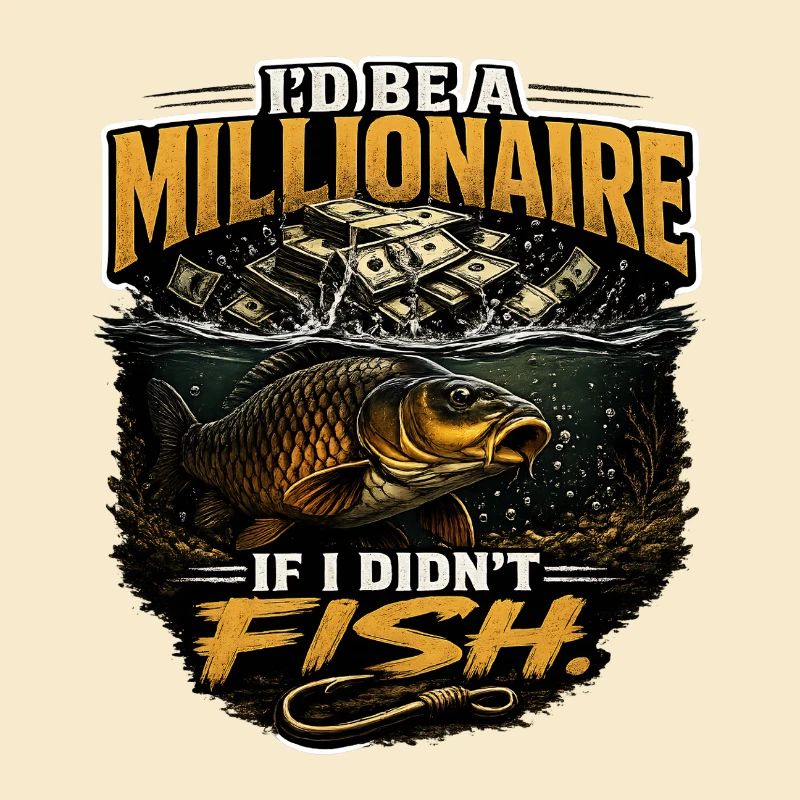 I’d Be A Millionaire If I Didn’t Fish Carp Design