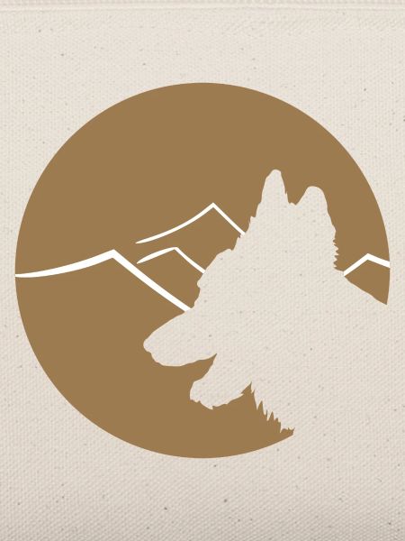 Schäferhund Silhouette im Kreis