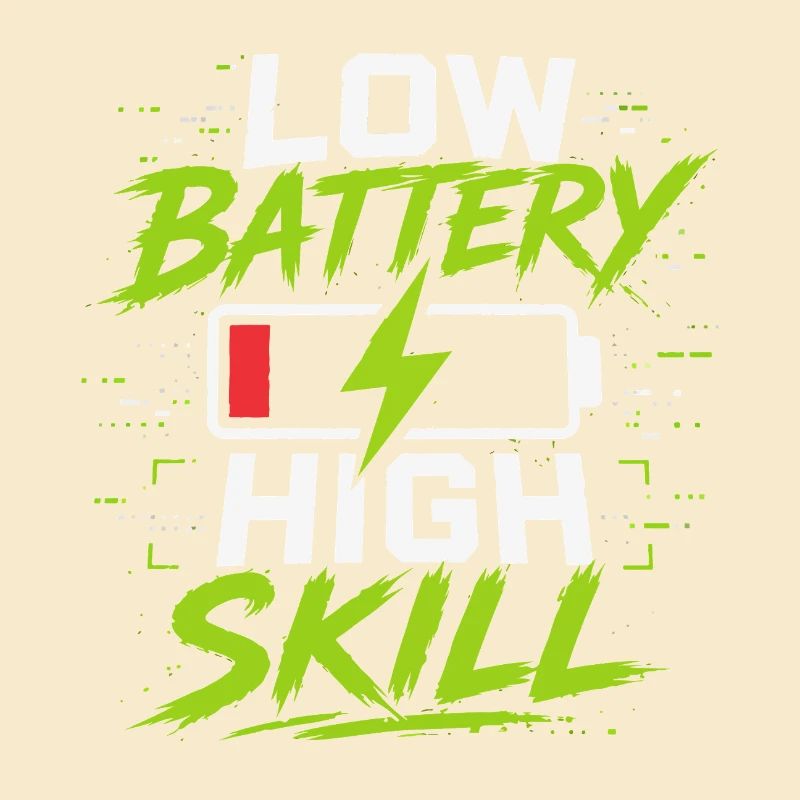 Niedrige Batterie Hohe Skill