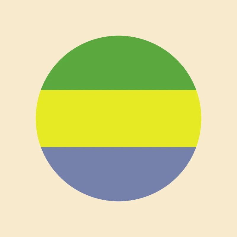 Drapeau rond du Gabon