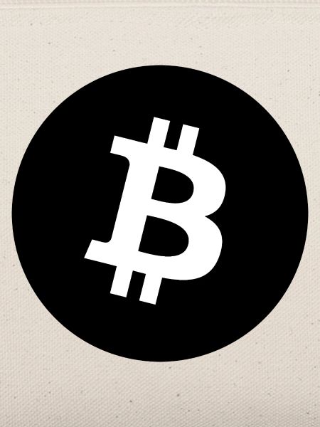 Bitcoin Symbol Kontrast Grafik