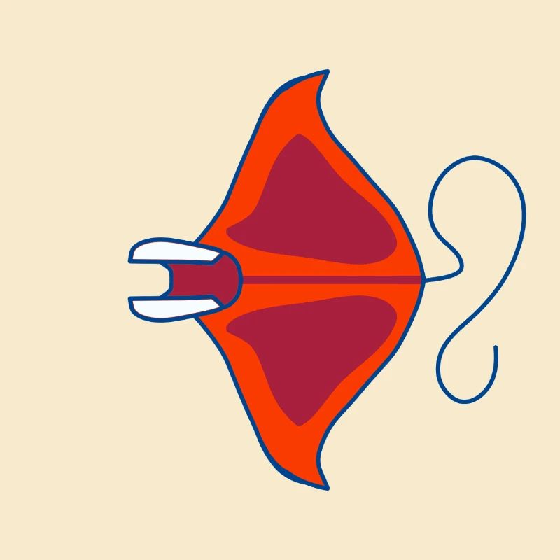 Retro Ocean Neon Manta