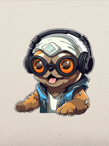 Gamer-Panda mit Headset