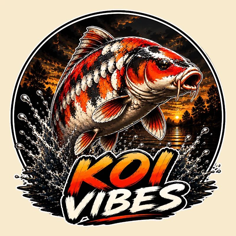 Koi Vibes Sunset Carp Design