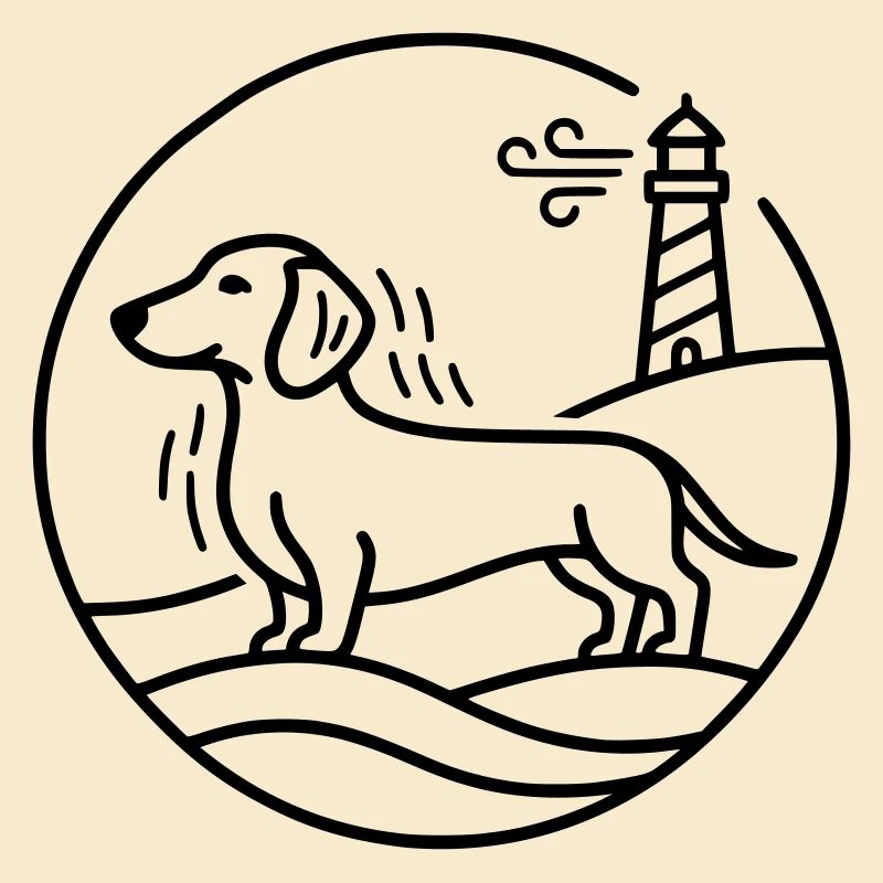 Dackel an de See