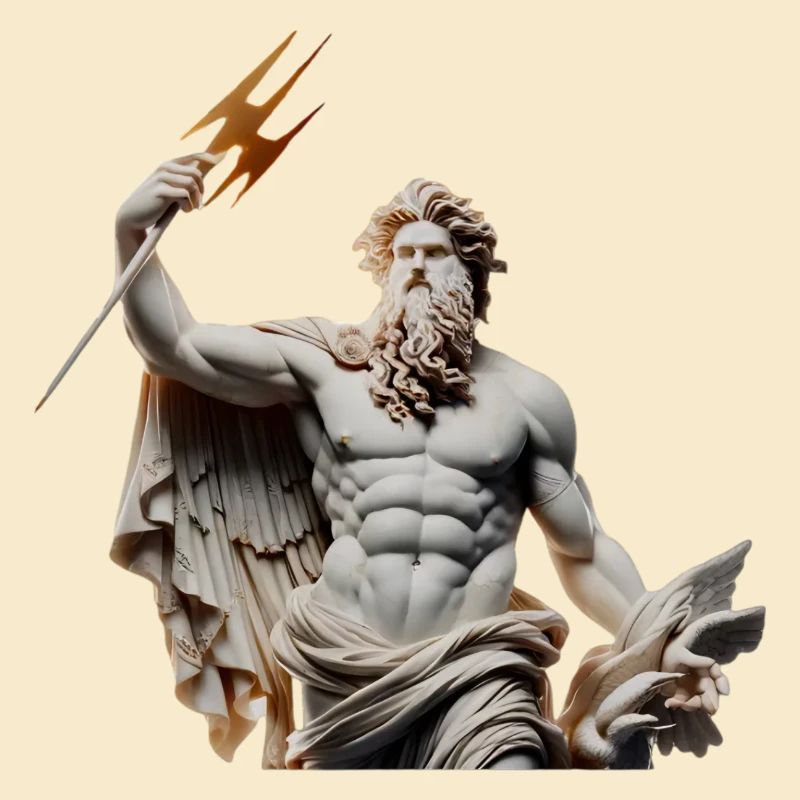 Zeus Donnergott Statue