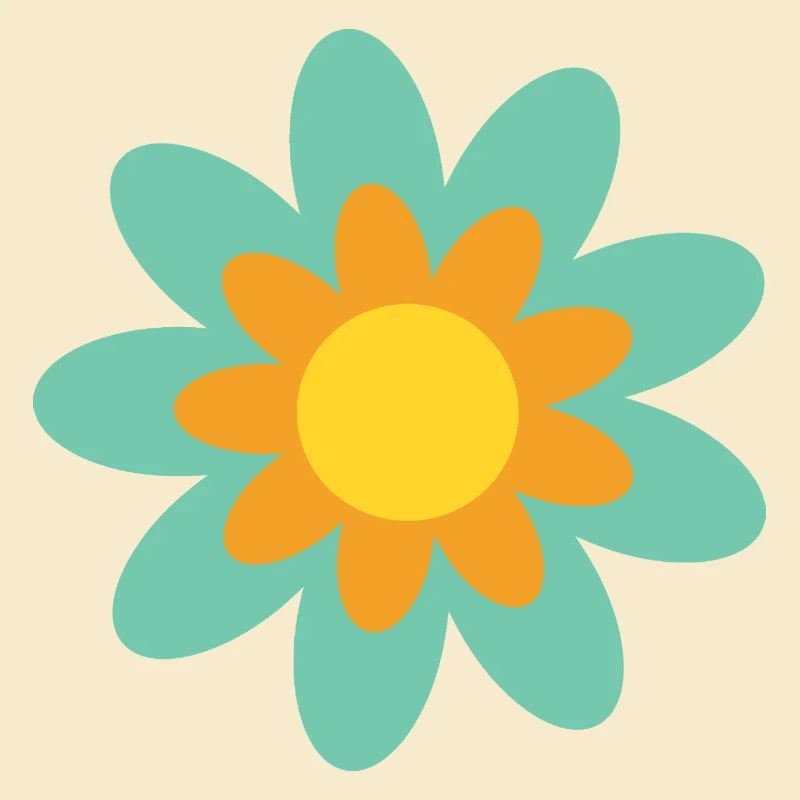 70s Flower Pattern Hippie Gift