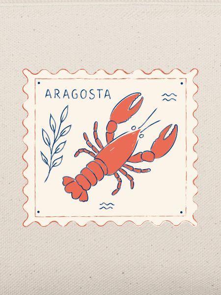Aragosta Stempelkunst Lobster