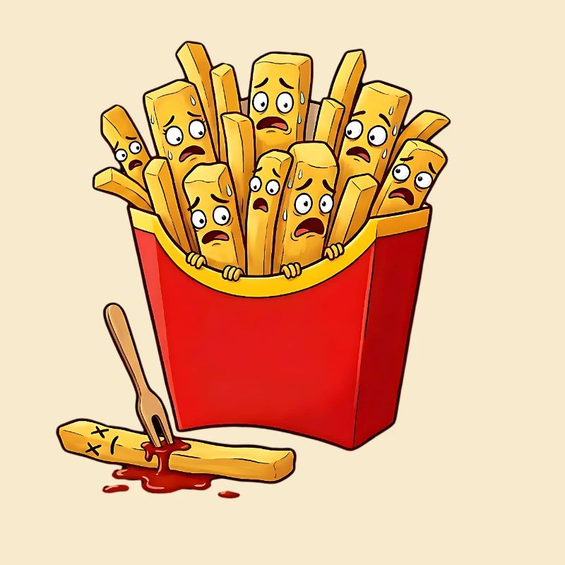 Frites effrayées - Conception de bandes dessinées