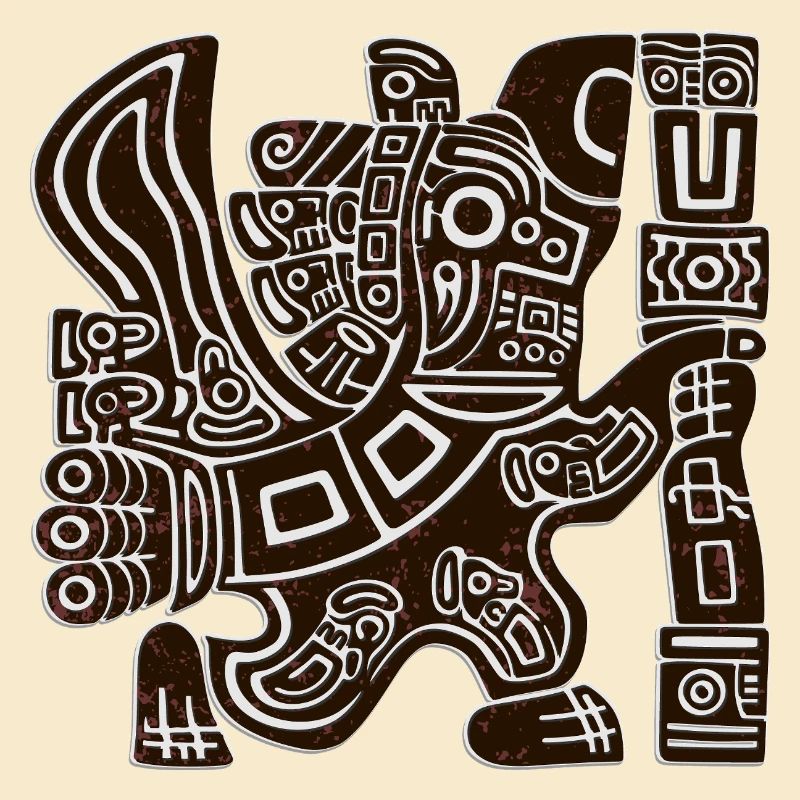 Aztec Eagle Warrior Tribal Ancient Totem