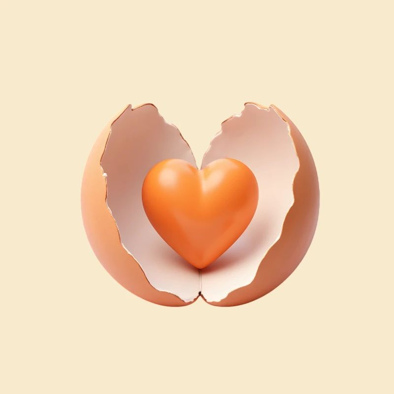 Heart in Broken Eggshell