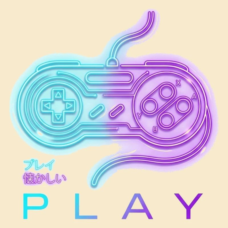 Neon Retro Controller Nostalgie