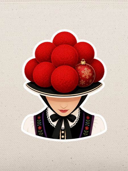 Bayrisches Girl mit Bollenhut . 3