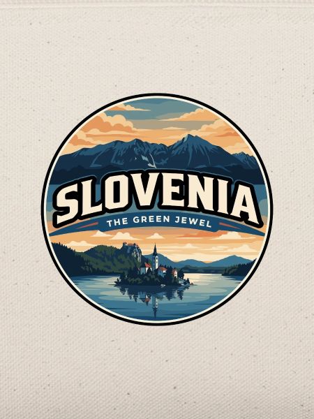 Retro-Slowenien-Lake Bled-Abzeichen