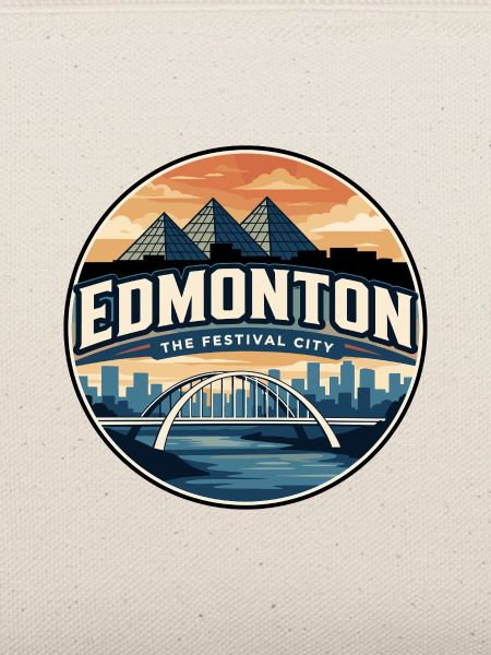 Retro Edmonton Walterdale Bridge Abzeichen