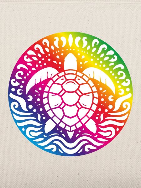 Regenbogenschildkröten-Mandala Ozeankreis