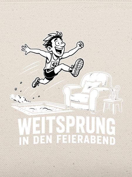 Weitsprung in den Feierabend – Lustiges Design