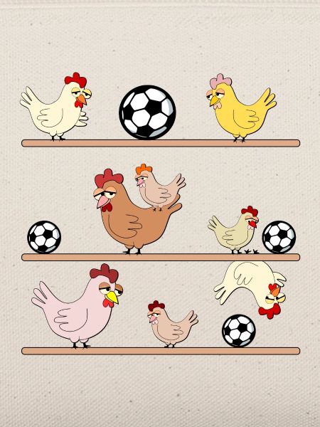 Hühnerstall Hühner Fußball