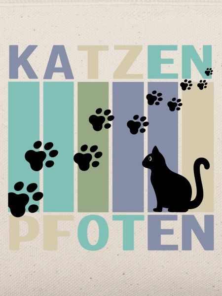 Katzen Pfoten Retro Design