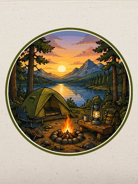 Sonnenuntergang am Campingplatz