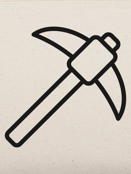 Spitzhacke-Linien-Symbol