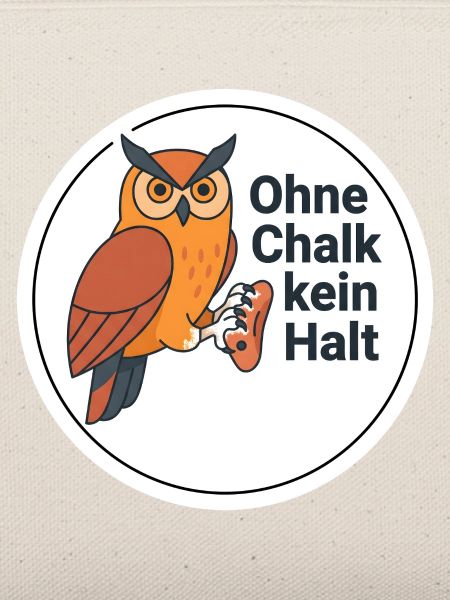 Bouldern Chalk Eule Klettern Shirt