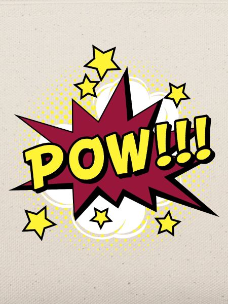 Comic POW Knall Cartoon Superheld