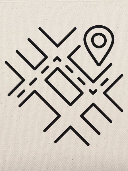 GPS-Straßenkarten-Linien-Symbol