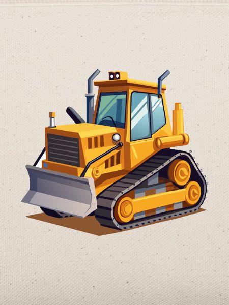 Vollfarbiger Bulldozer Earth Mover