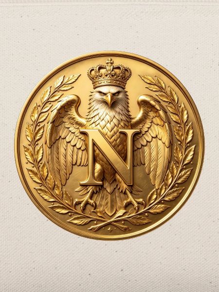 Napoleon Goldadler-Abzeichen in Gold mit N