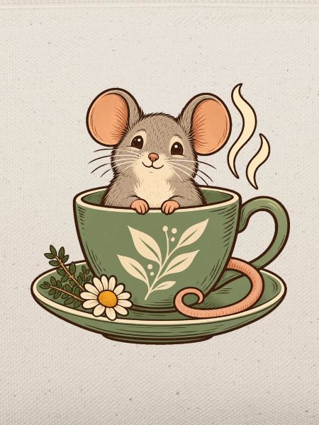 Maus in der Teetasse