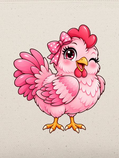 Kawaii Pink Hen