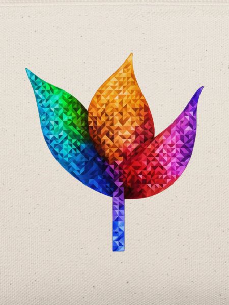 Regenbogengeometrisches Blatt