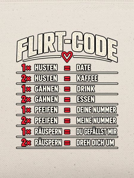 Flirt-Code – Lustiges Dating Design