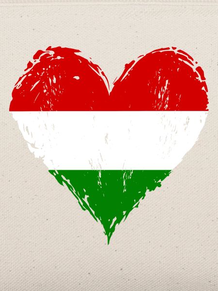 Ungarn Flagge Herz used