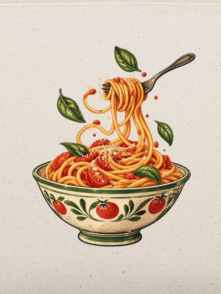 Spaghetti Schüssel Illustration